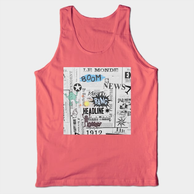 RETRO VINTAGE NEWSPAPER COMICS Tank Top by DAZu